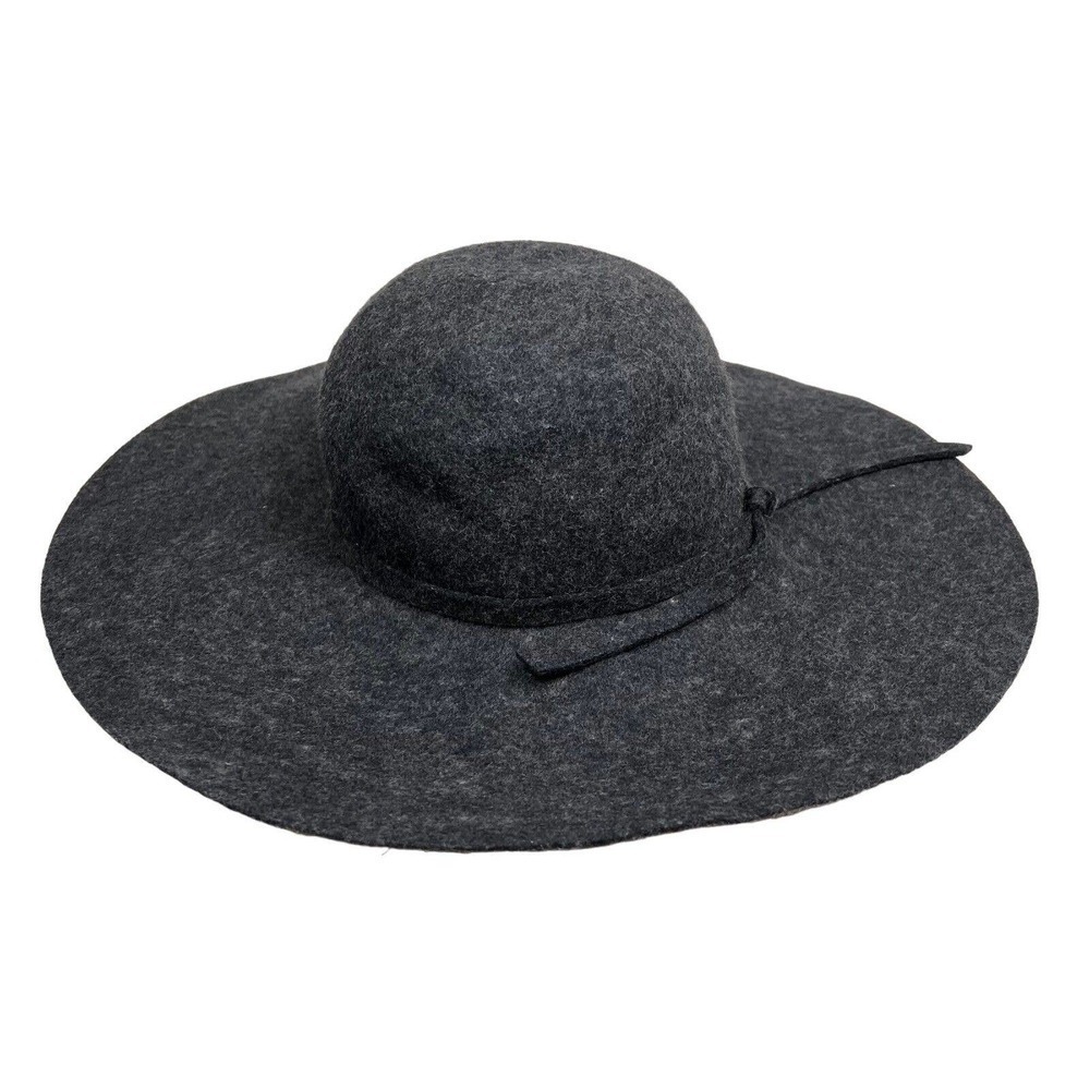 Angela & William Wool Floppy‎ Hat Women's Wide Brim Dark Gray Size One Size